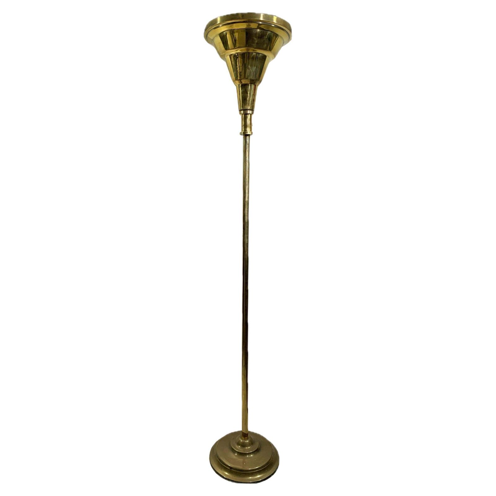 Art Deco Streamline Floor Lamp Torchiere, 1940s