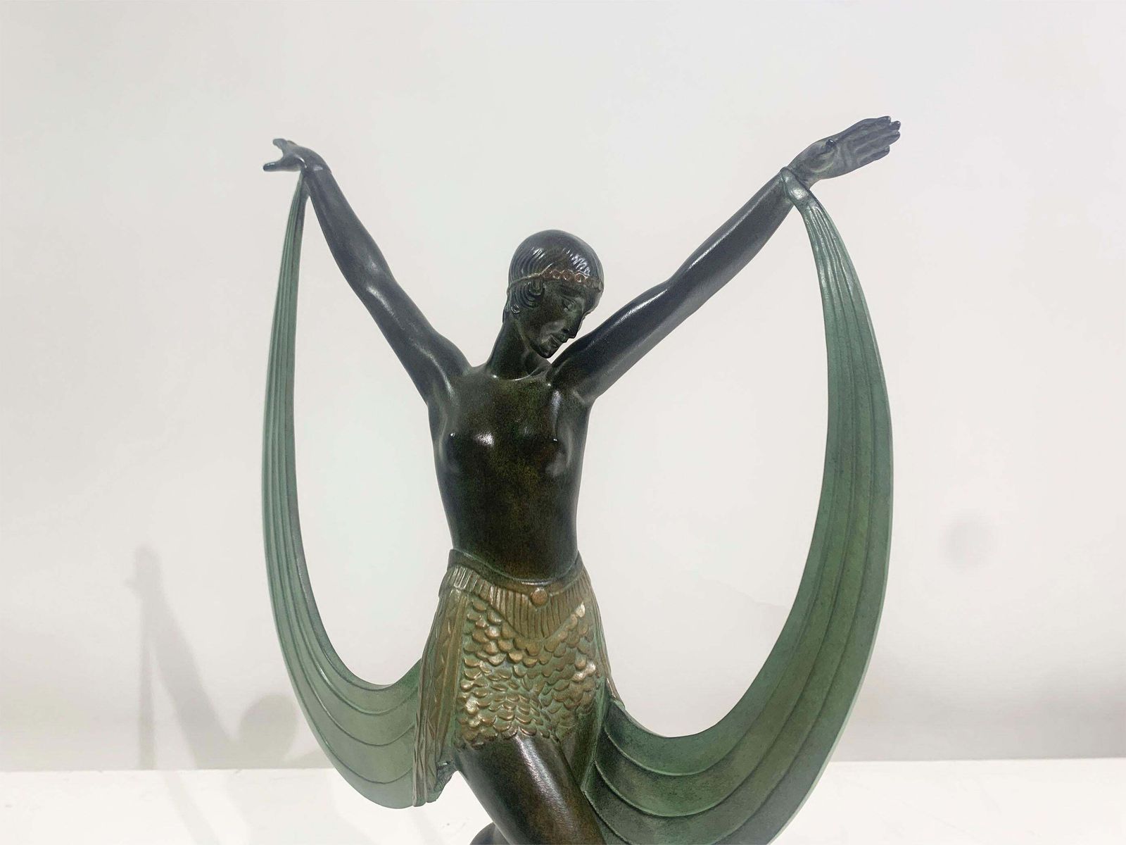 Art Lysis Dancer Sculpture Signed "Fayral"(Pierre Le Faguays) For Max Le Verrier photo