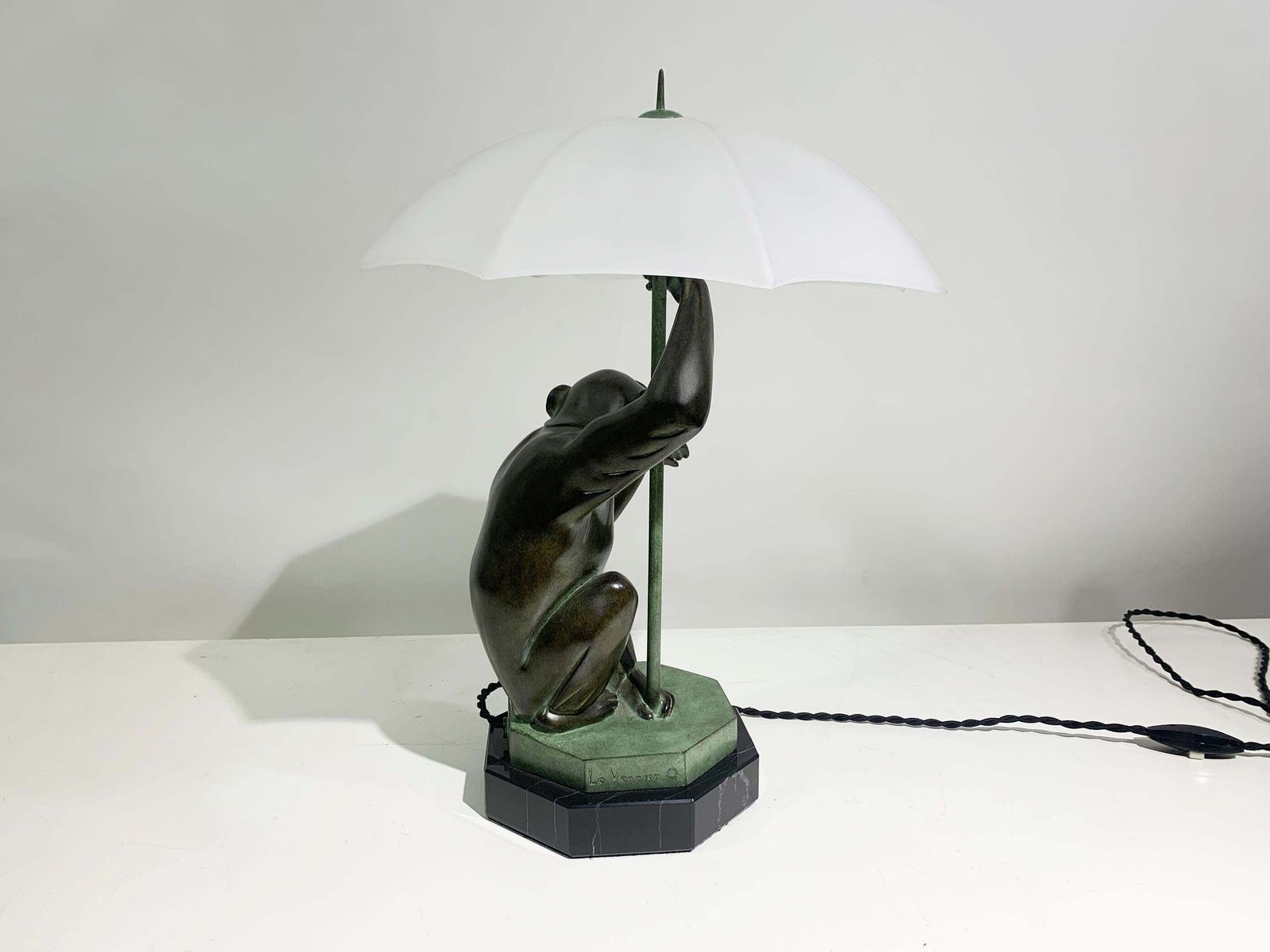 "Pluie" Table Lamp/Sculpture By Max Le Verrier Signed "Le Verrier" photo Art