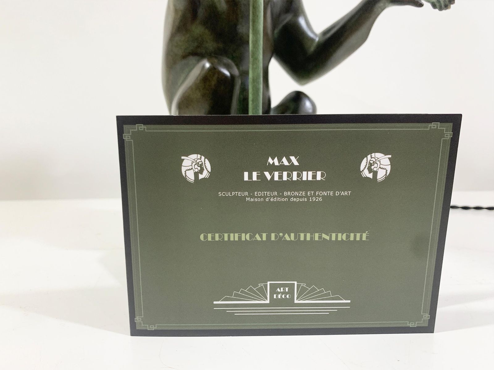 photo vinterior "Pluie" Table Lamp/Sculpture By Max Le Verrier Signed "Le Verrier"