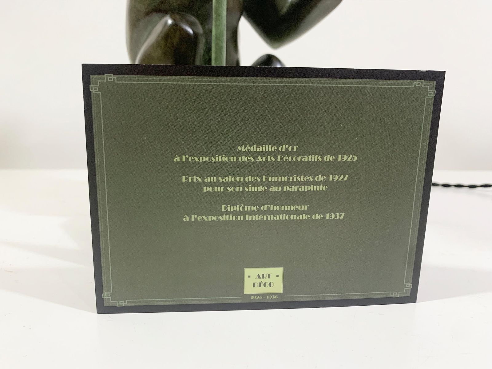photo vintage "Pluie" Table Lamp/Sculpture By Max Le Verrier Signed "Le Verrier"