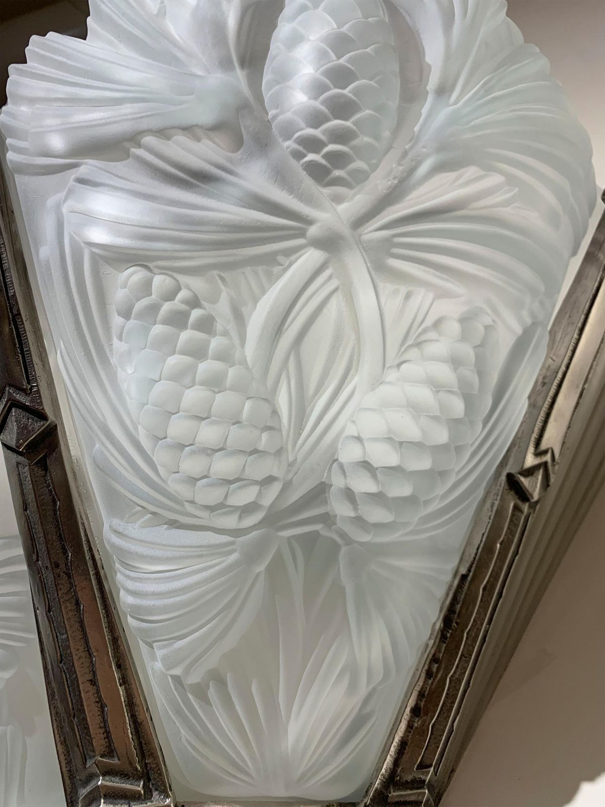 Pair Of Art Deco Wall Sconces  Sabino Signed "Paris Starlighting France Depose" photo buy