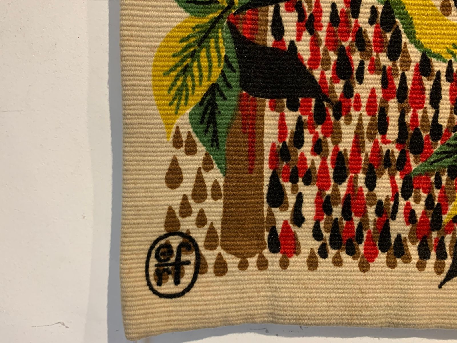 photo furniture Mid Century Tapestry “Moyen âge”Signed By Jean Claude Bissery
