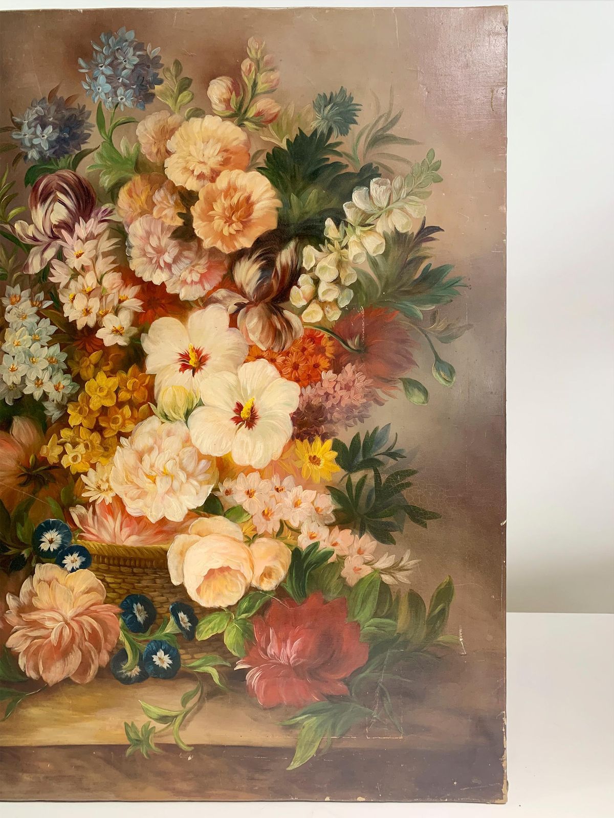 19th Century Floral Still Life Painting   Oil On Canvas   Signed Anne Maurin photo for sale