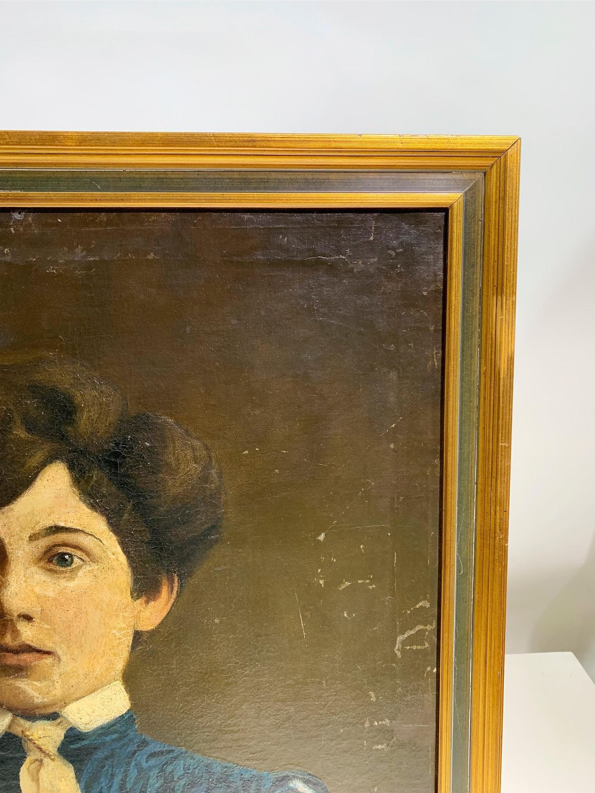 19th Century Portrait Wooden Framed Painting / Oil On Canvas photo for sale