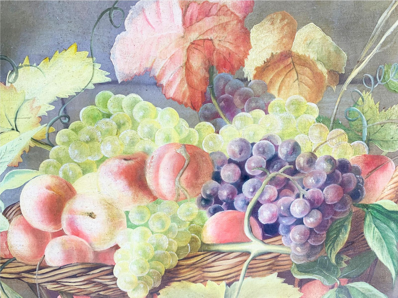 19th Century Still Life Wooden Framed Painting / Oil On Canvas, Signed Bianchi photo Art