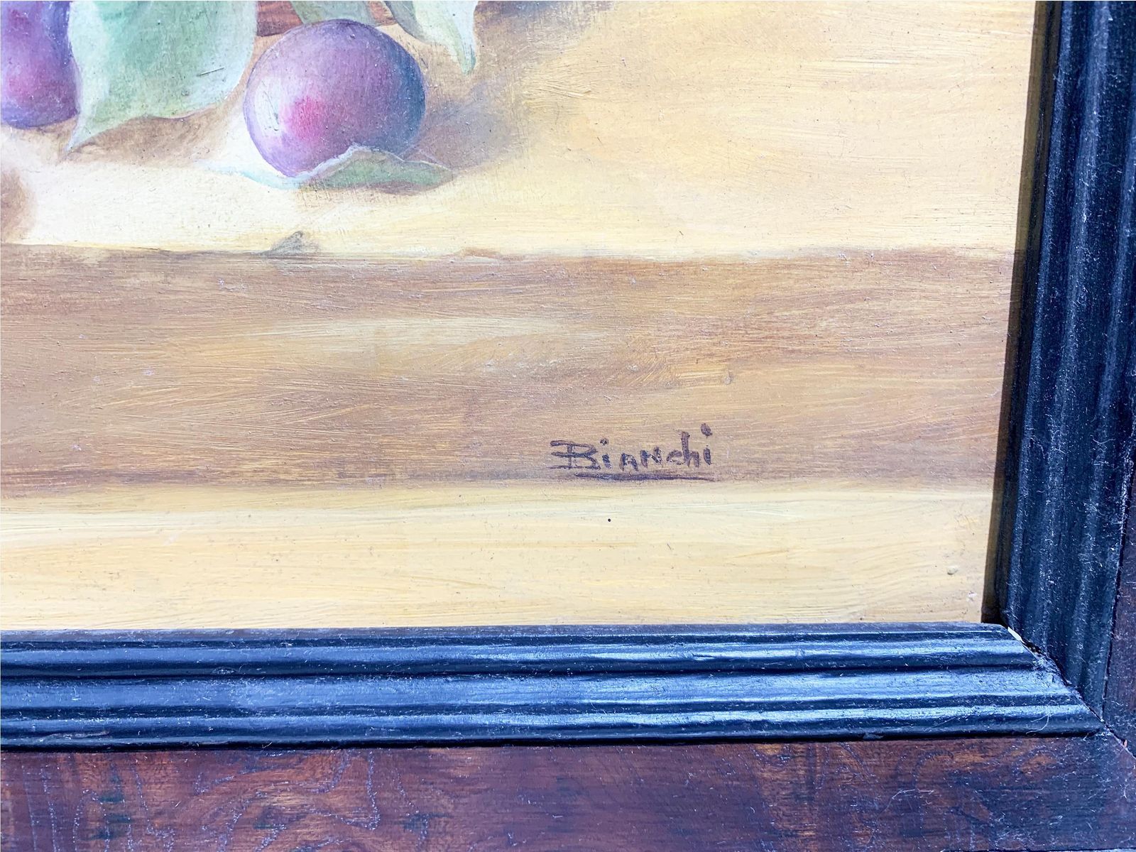 19th Century Still Life Wooden Framed Painting / Oil On Canvas, Signed Bianchi photo 4021.0