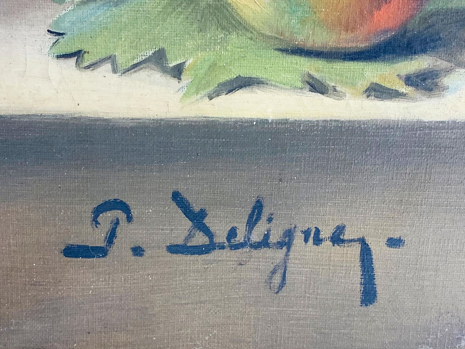 19th Century Still Life Wooden Framed Painting / Oil On Canvas, Signed Deligny photo vinterior