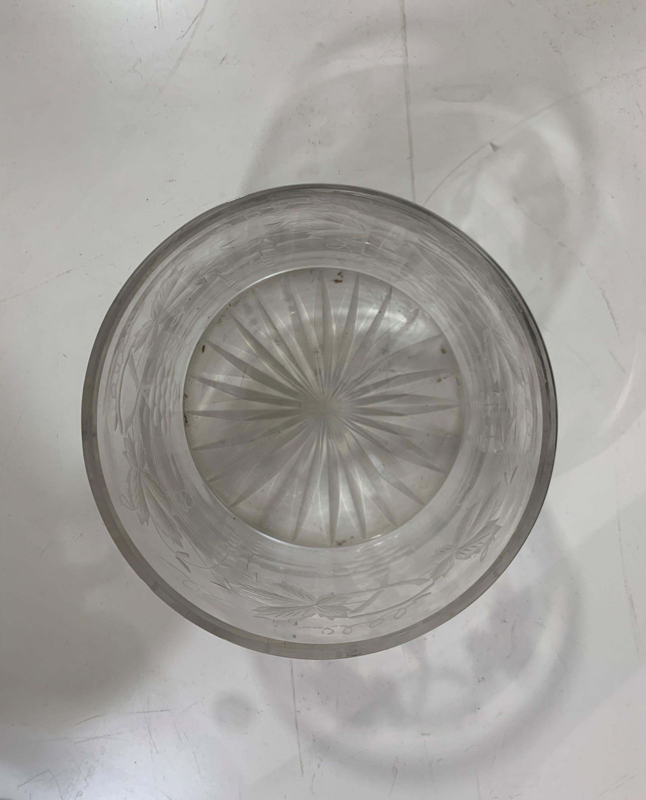 Mid 20century Bartlett Collins, Frosted & Etched Grapes Ice Bucket/ Serving Bowl photo vinterior