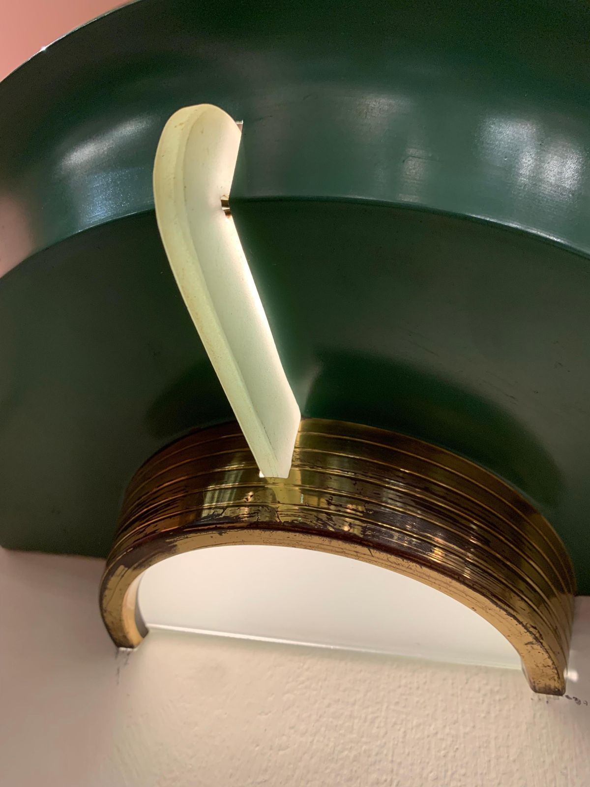 Mid20th Century Art Deco Oval Chandelier With 2 Sconces La Brocante D' Alexandra photo vintage