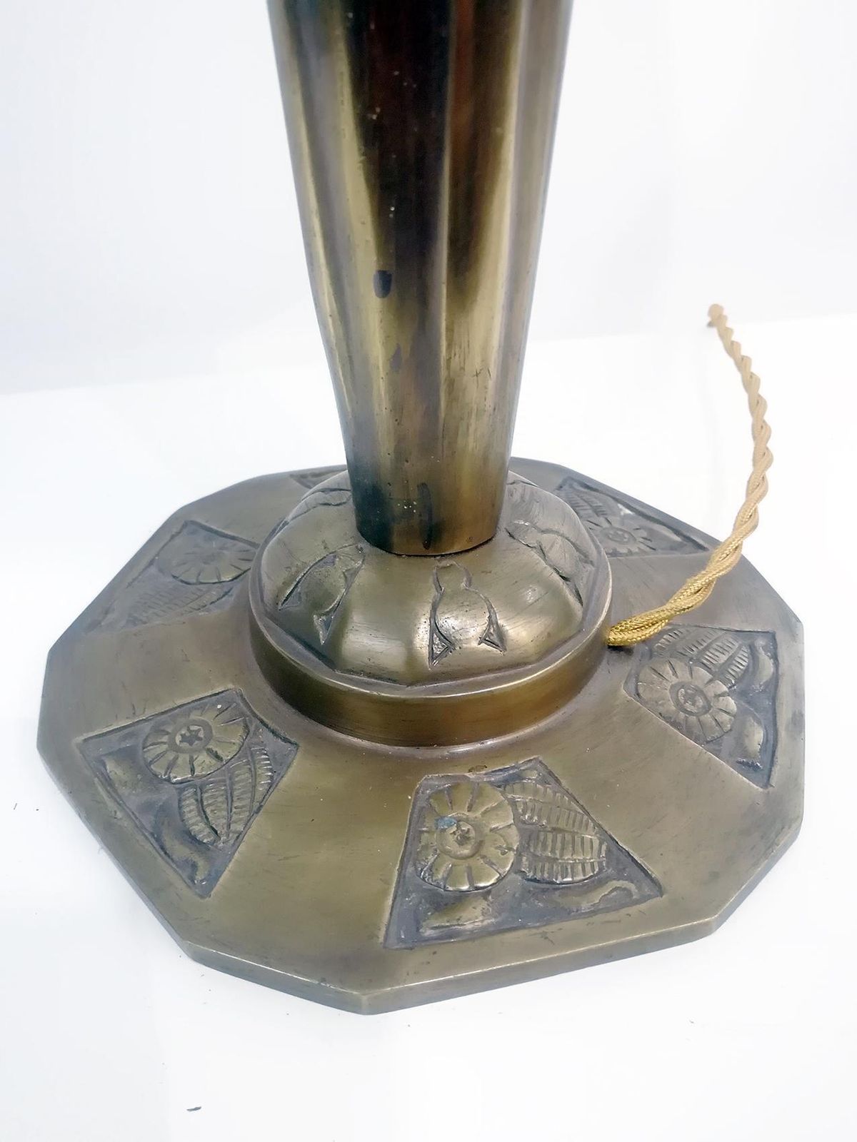 photo for sale Pair Of French Art Deco Table Lamp Signed “Degué”