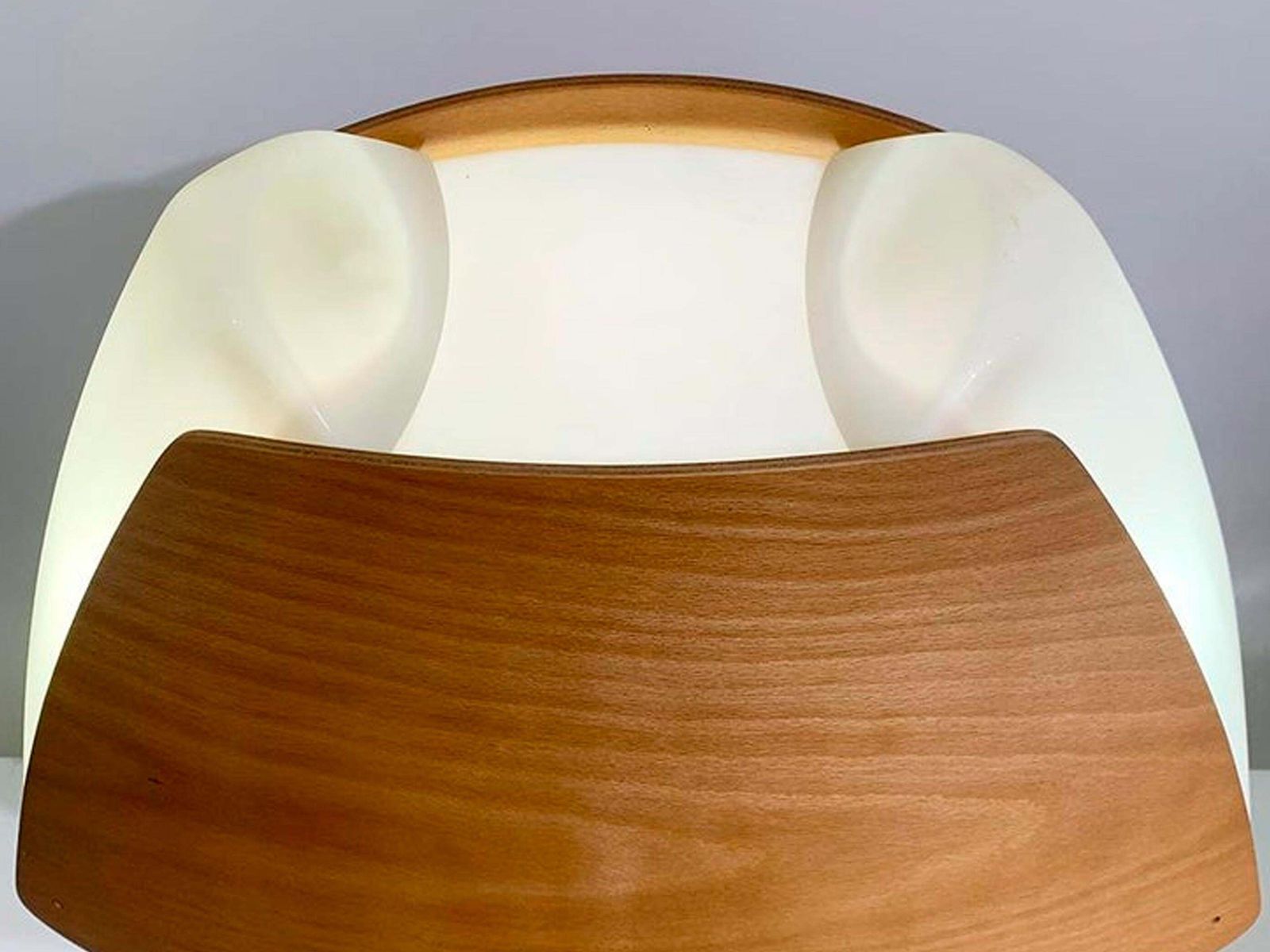 photo furniture Midcentury French Design Wooden Table Lamp By Lucid, 1970s