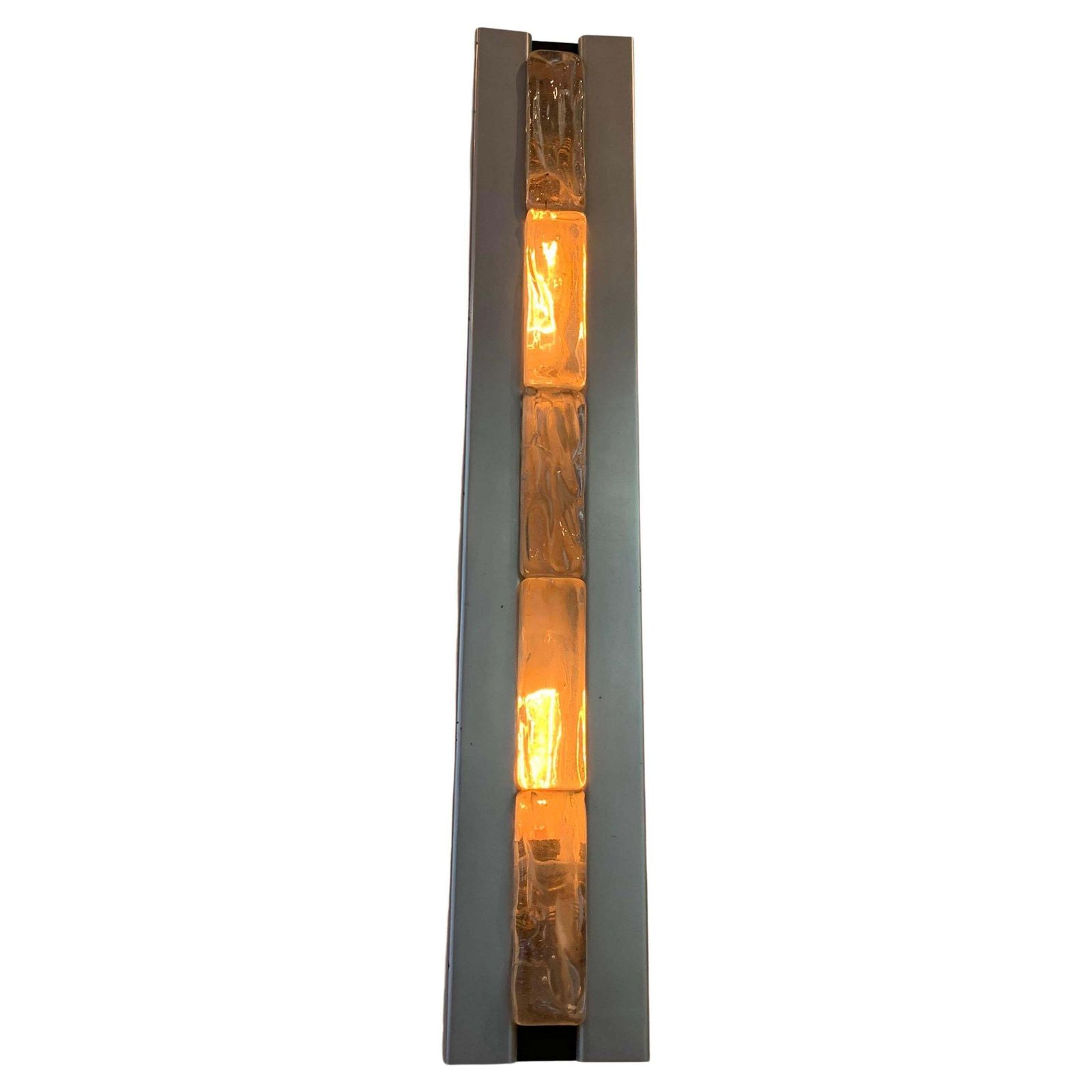 Pair Of French Art Deco Sconces With 5 Saint Gobain Glass Bricks, Circa 1970 photo furniture