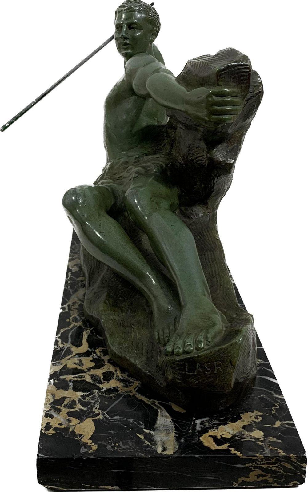 Midcentury Bronze Sculpture Stamped Editions Deluen And Signed Lasra photo vinterior
