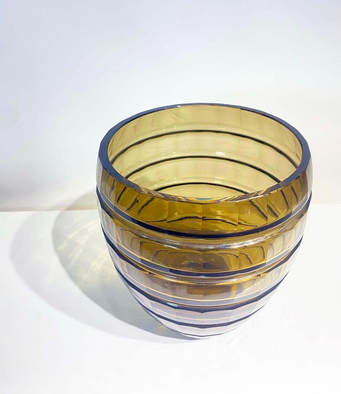 Art Deco Smoked Glass Vase Signed Daum Nancy France Circa 1930 photo Home Decor