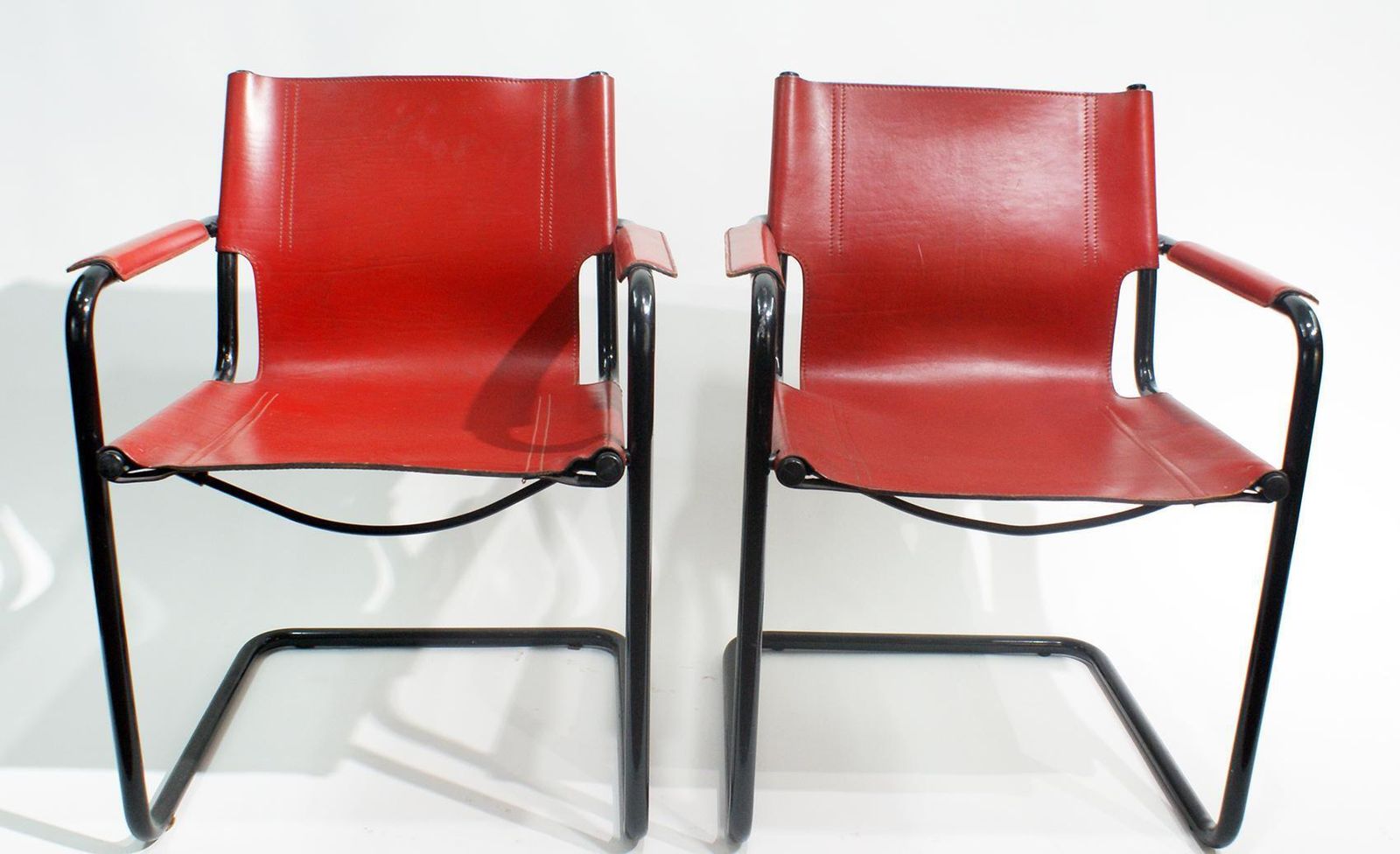 Pair Of Cantilever Visitor Side Chairs, Signed Matteo Grassi, Italy, 1970s photo for sale
