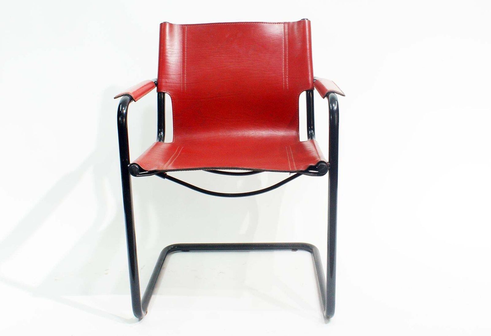 Pair Of Cantilever Visitor Side Chairs, Signed Matteo Grassi, Italy, 1970s photo vinterior