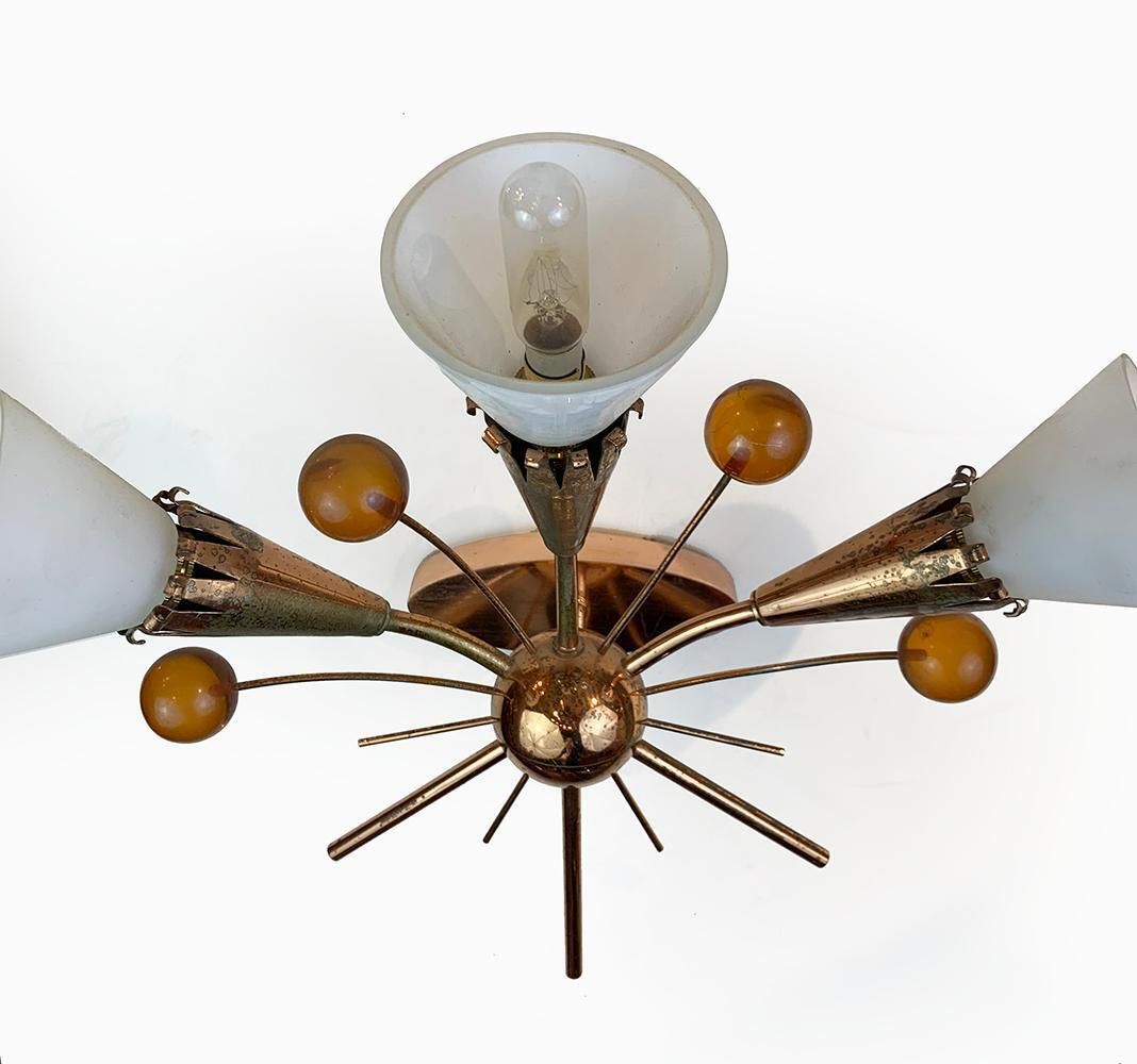 photo for sale Set Of Beautiful Mid Century Modern Stilnovo Style Sconces, Circa 1960