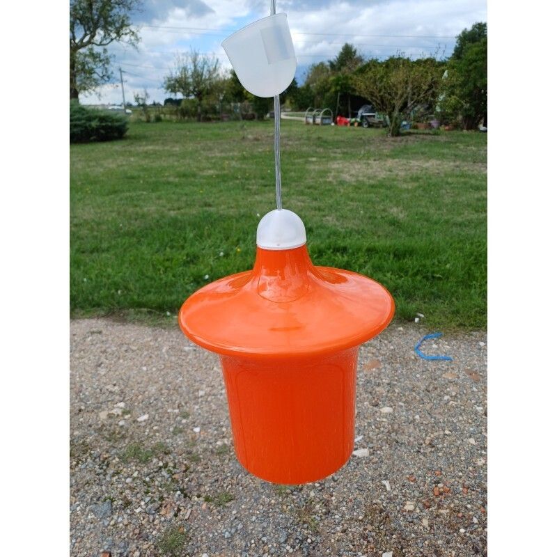 Vintage 70s Opaline Pendant Light
