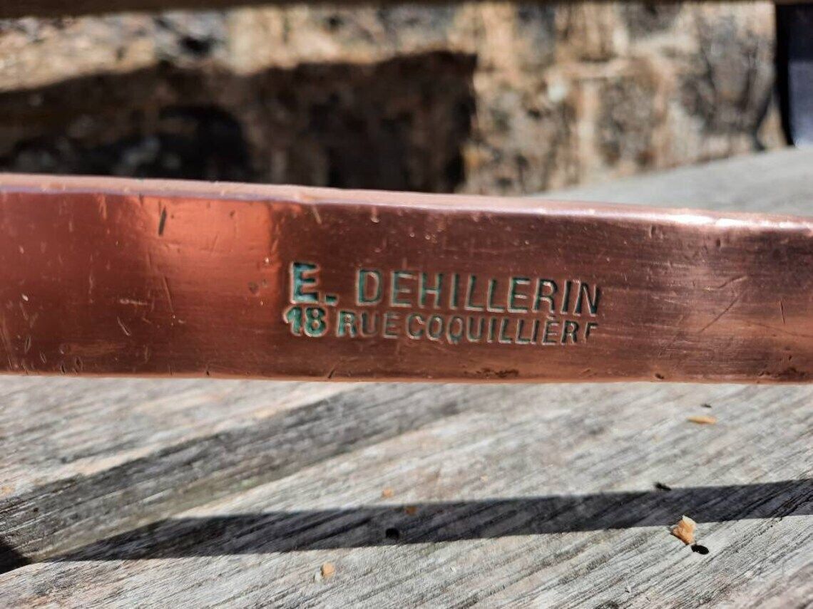 photo for sale Dehillerin Copper Draining Ladle: Antique French Kitchen Utensil