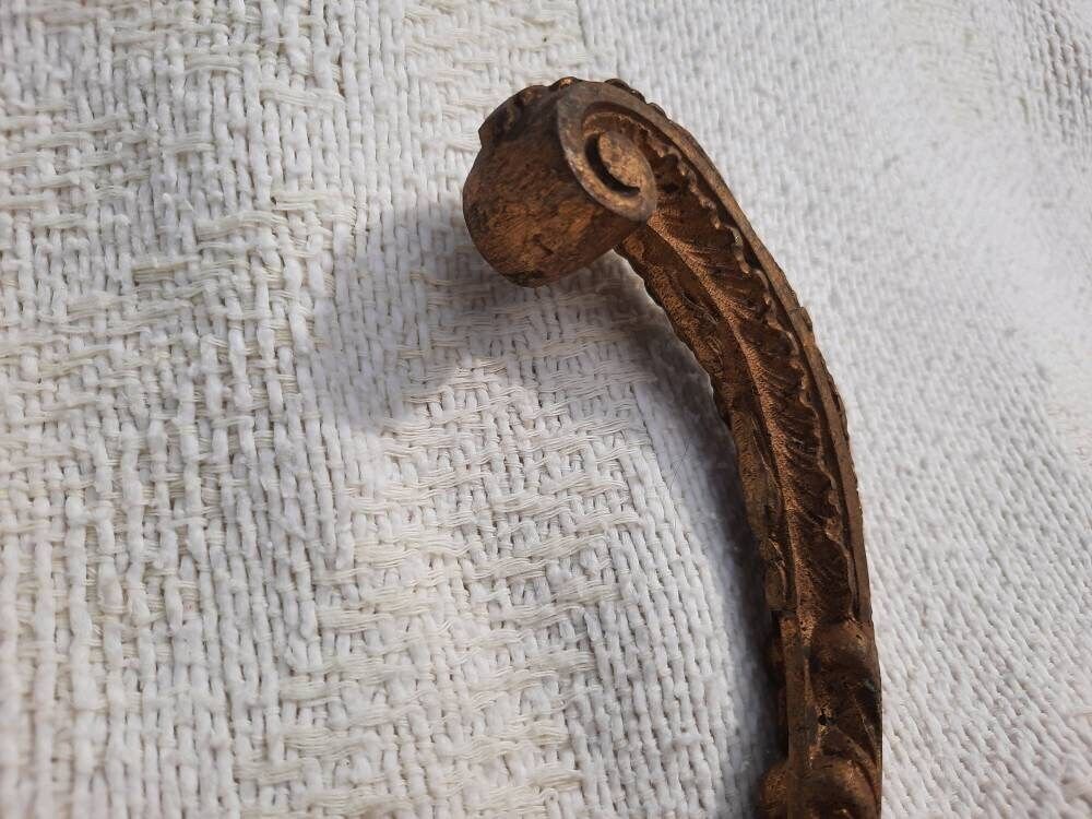 Antique Bronze Ormolu Curtain Tie Backs: French Chateau Window Hardware photo Home Decor