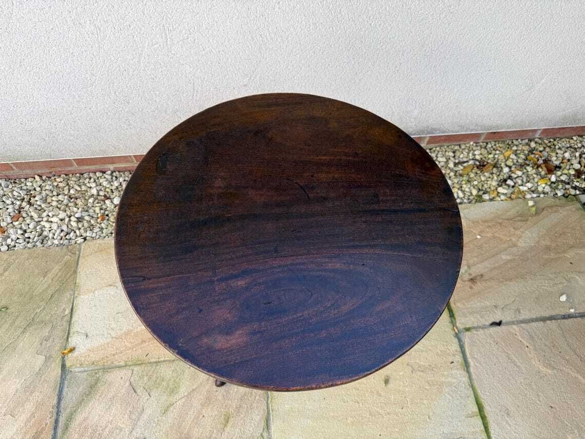 Antique Georgian Table Drop Tilt Top Tripod Table With Tripod Base photo furniture
