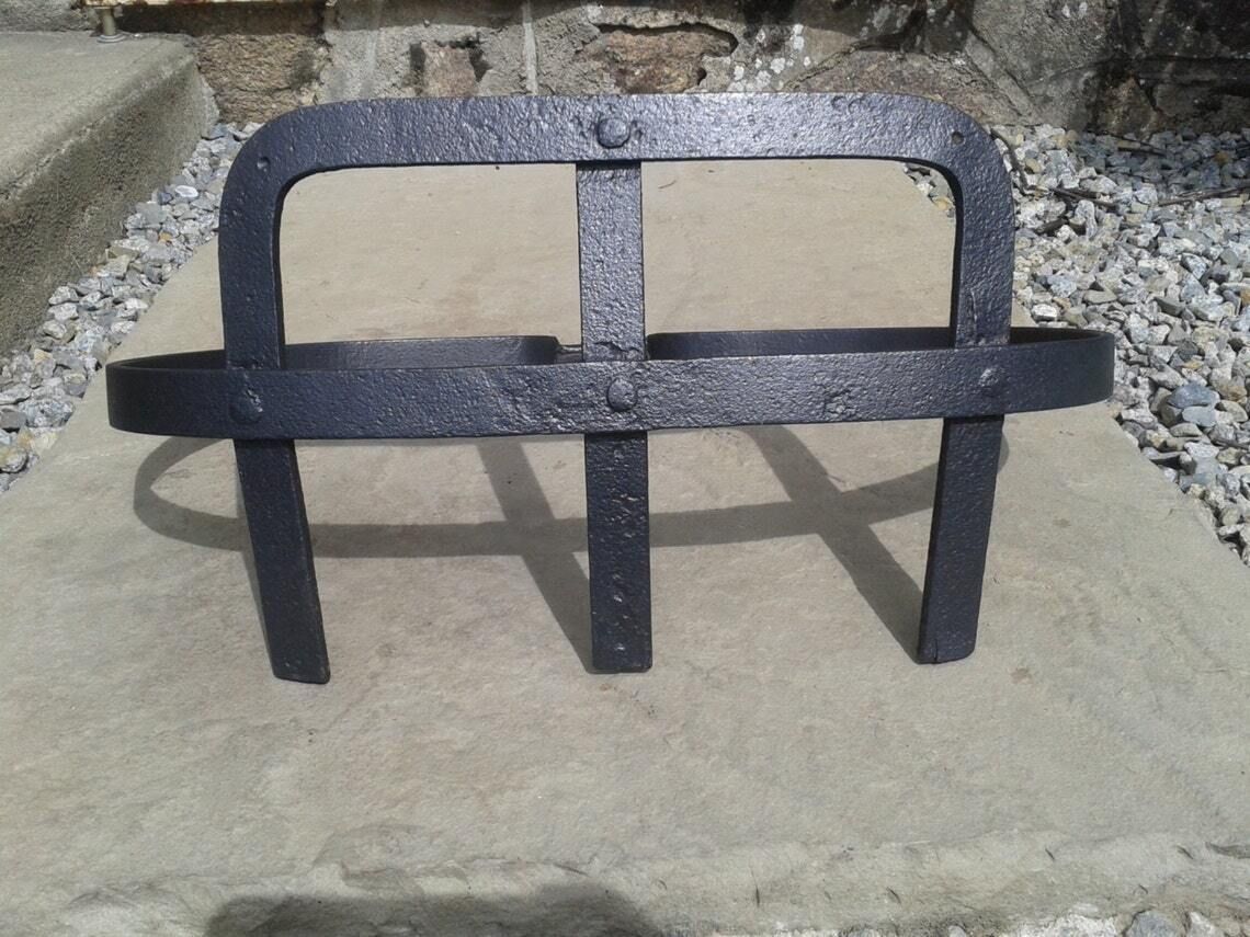 Hand Forged Iron Hanging Trivet: Antique French Fireside Cookware photo for sale