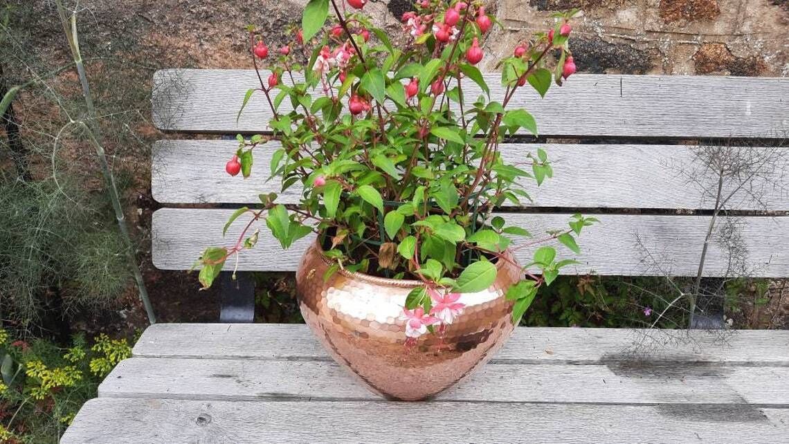 Rare Copper Plant Pot: Vintage French Champagne Ice Bucket photo buy