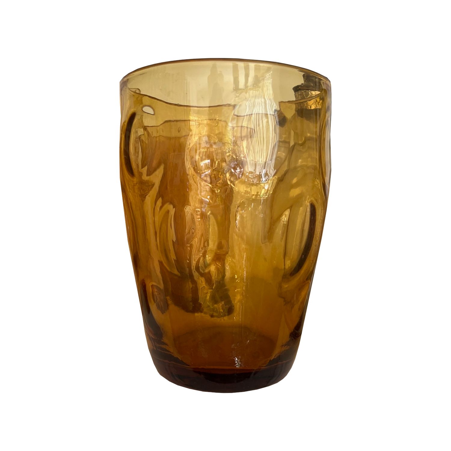 Vintage Golden Amber Vase, Whitefriars 1950’s