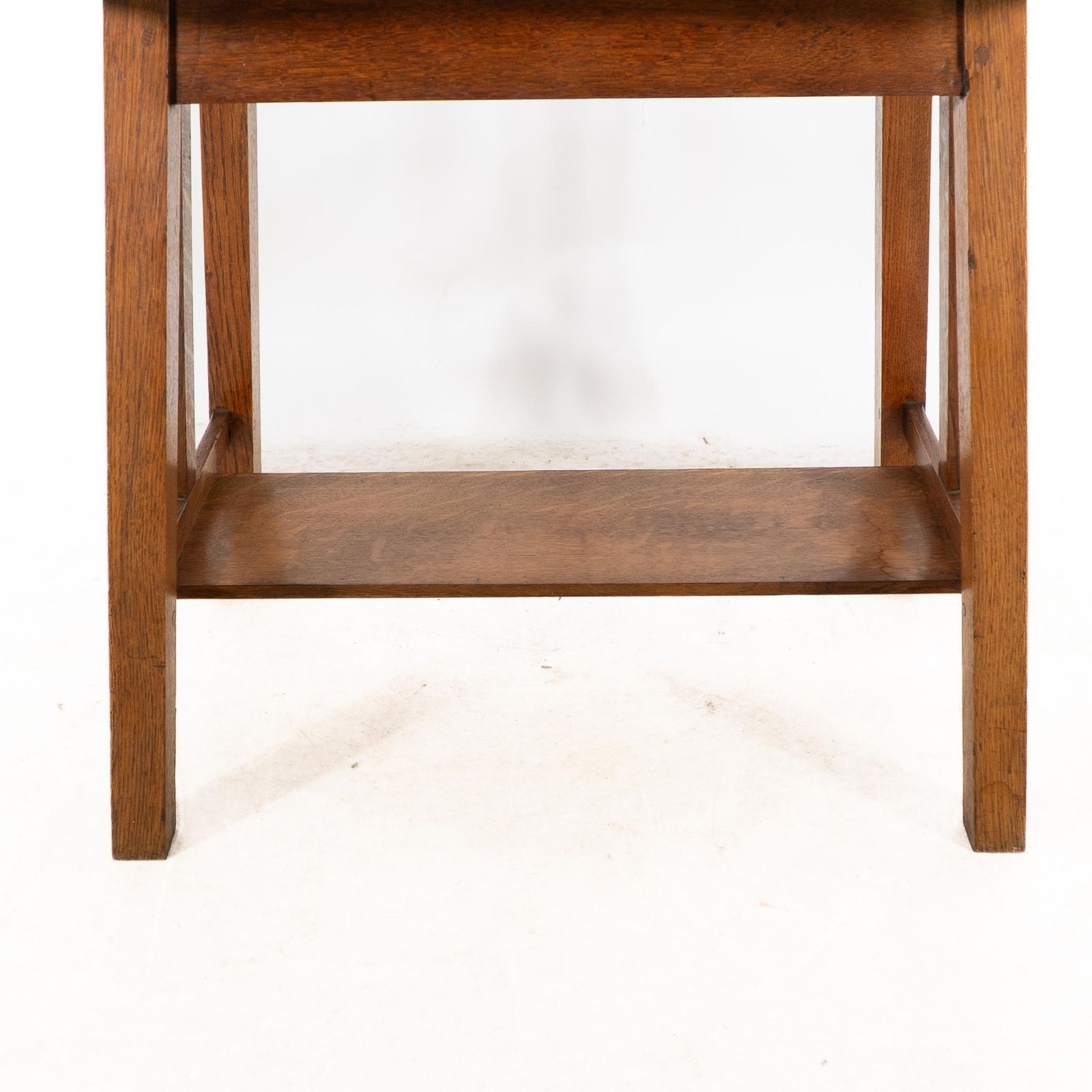 photo vintage Liberty And Co. A Robust Arts And Crafts Oblong Oak Sidetable