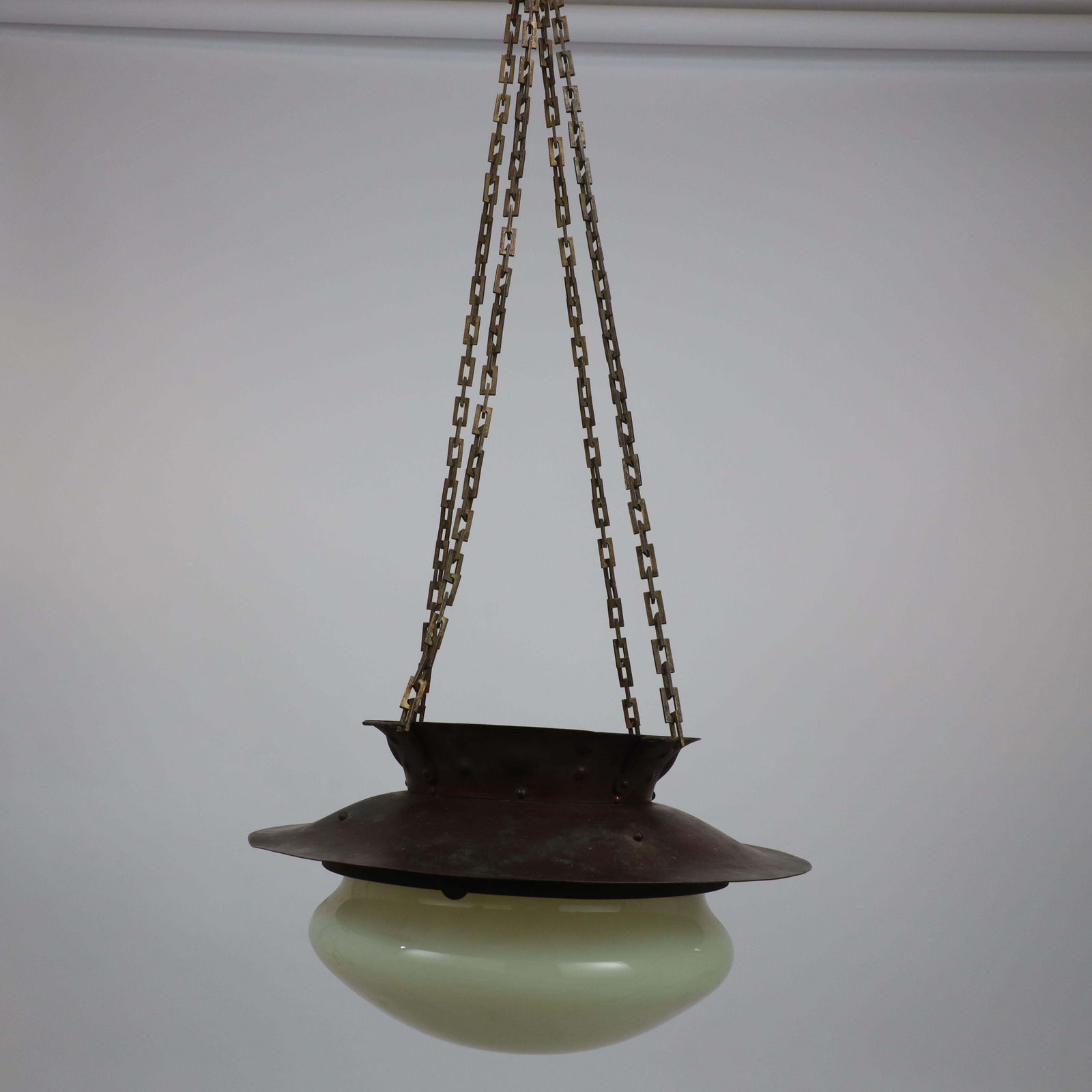 Birmingham Guild Of Handicraft. A Rare Arts And Crafts Circular And Copper Light photo Lighting