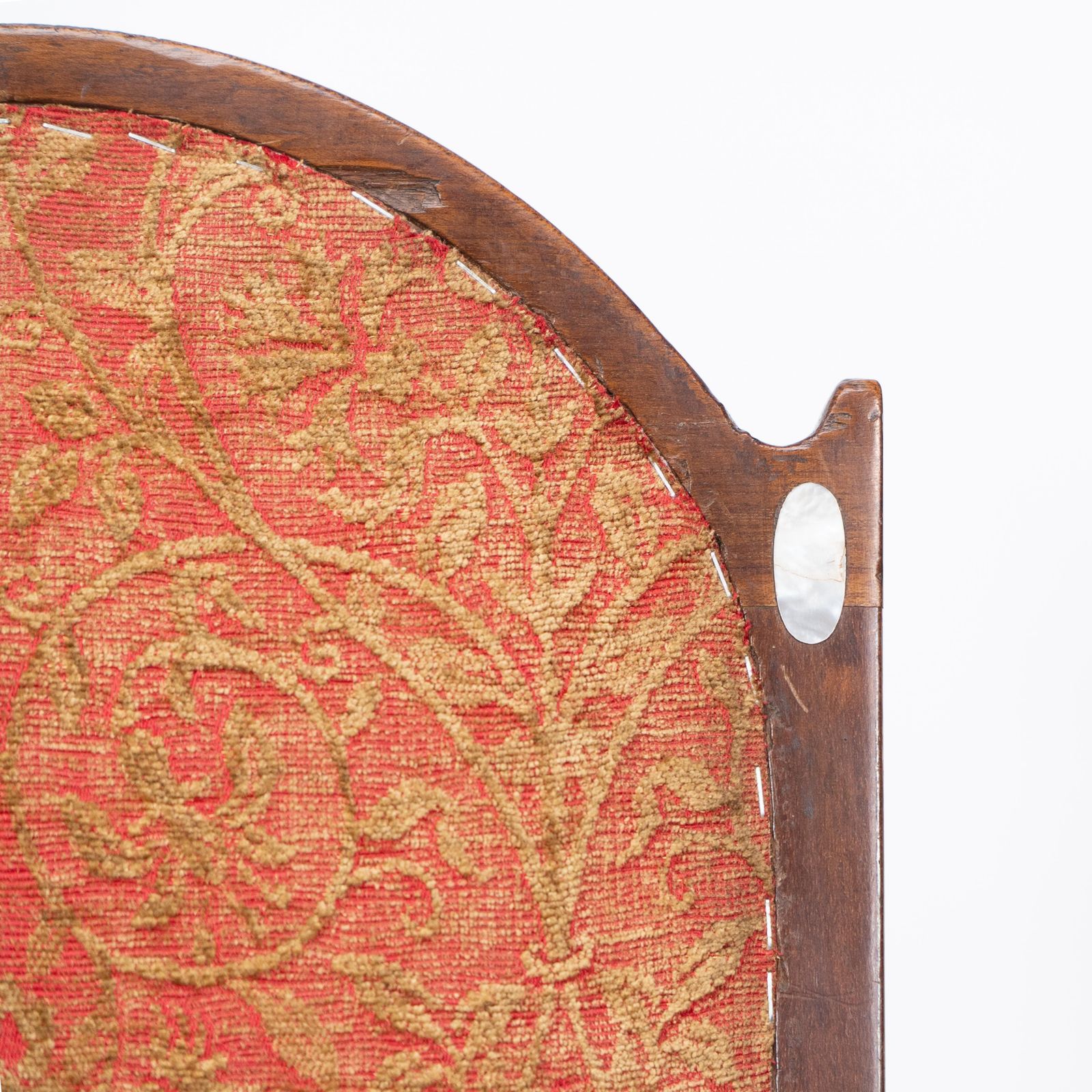 G M Ellwood For J S Henry. Arts & Crafts Armchair With Mother Of Pearl Inlays photo vintage