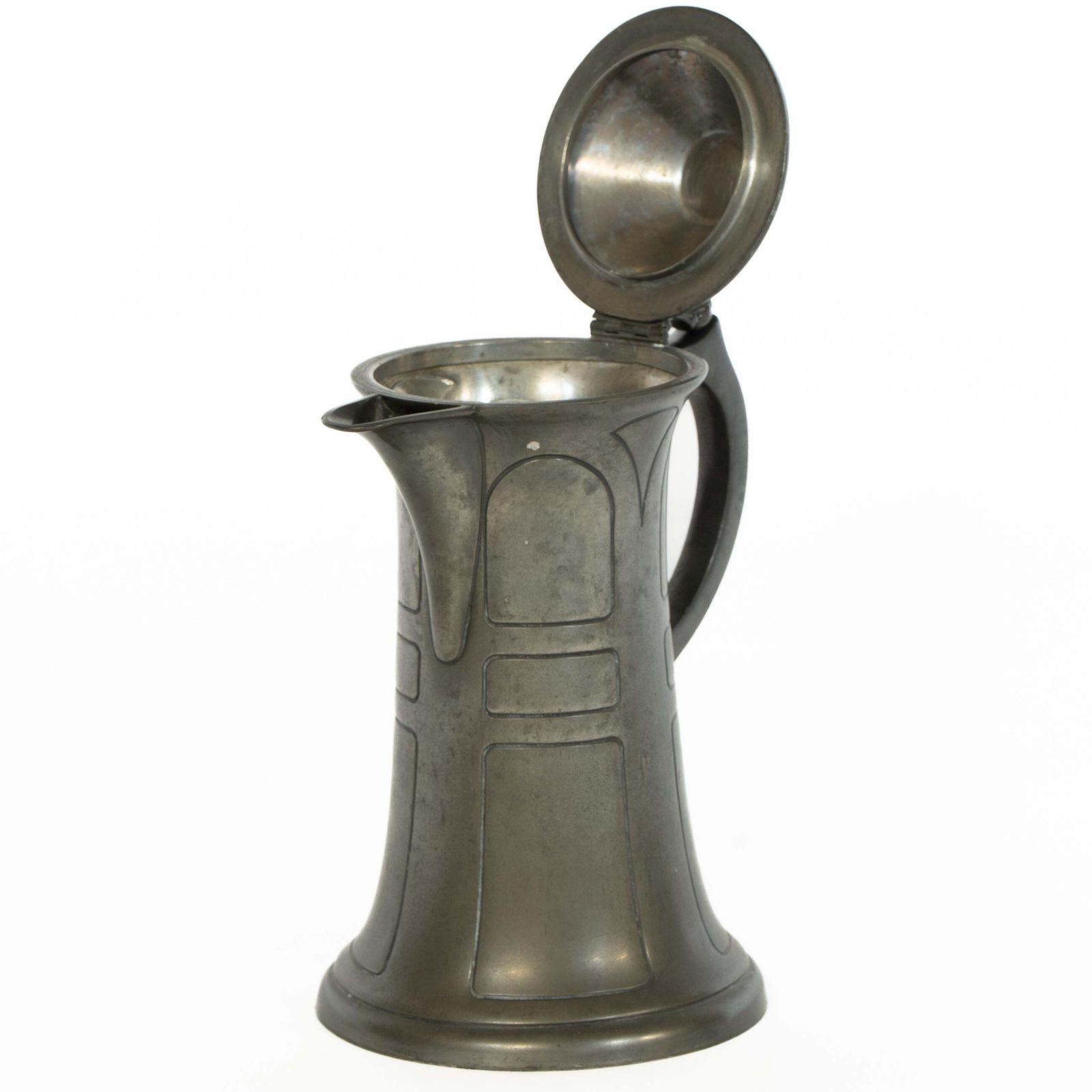 photo furniture William Hutton. An Arts And Crafts Pewter Jug With Four Bullseye Ruskin Jewels