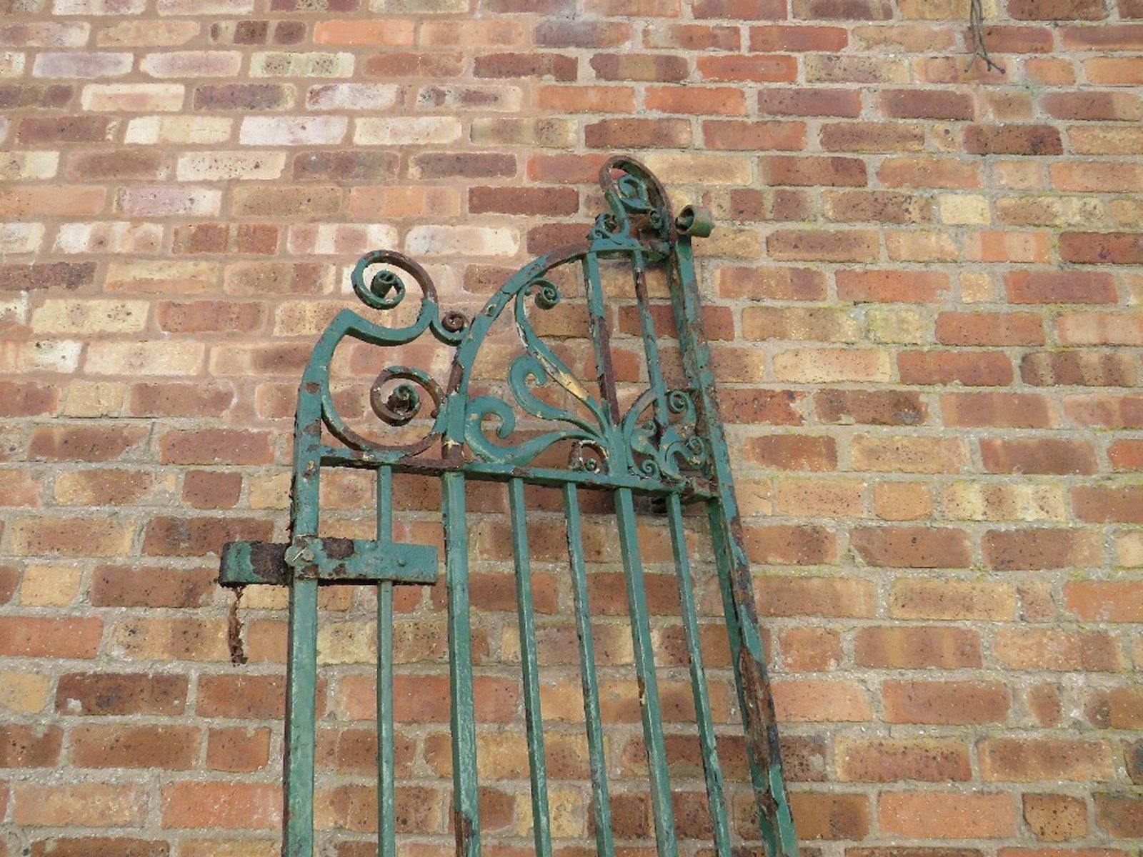 An Exceptional Period Pair Of Arts & Crafts Hand Hammered & Wrought Iron Gates photo for sale