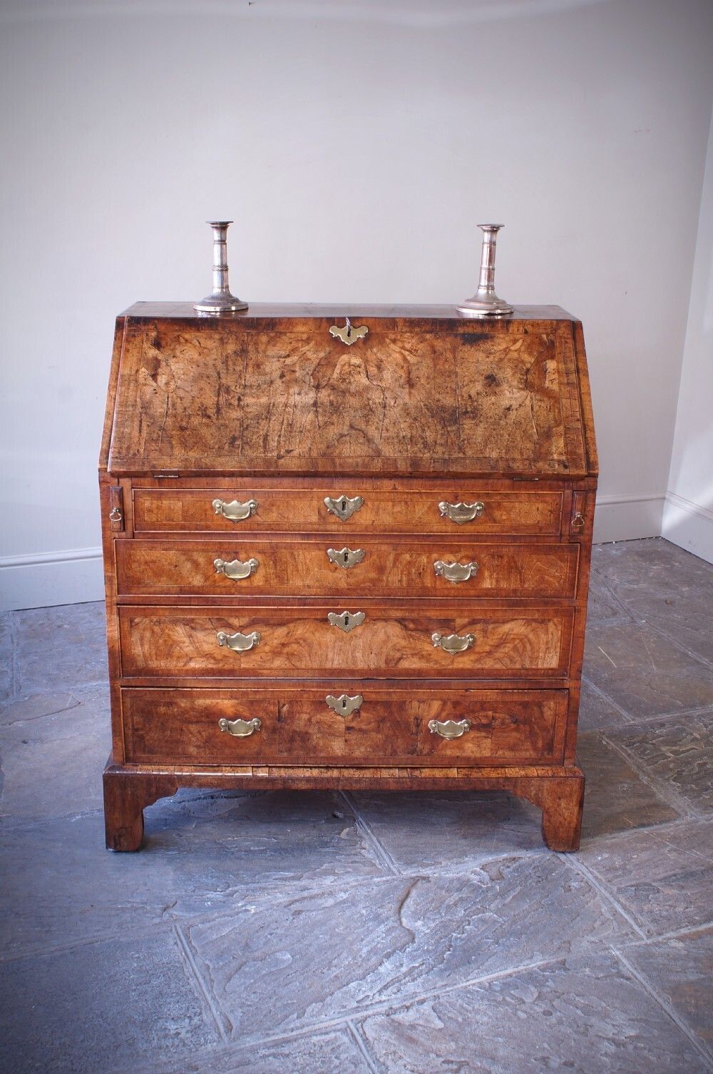 George II Walnut Bureau, 18th Century And Earlier photo Furniture