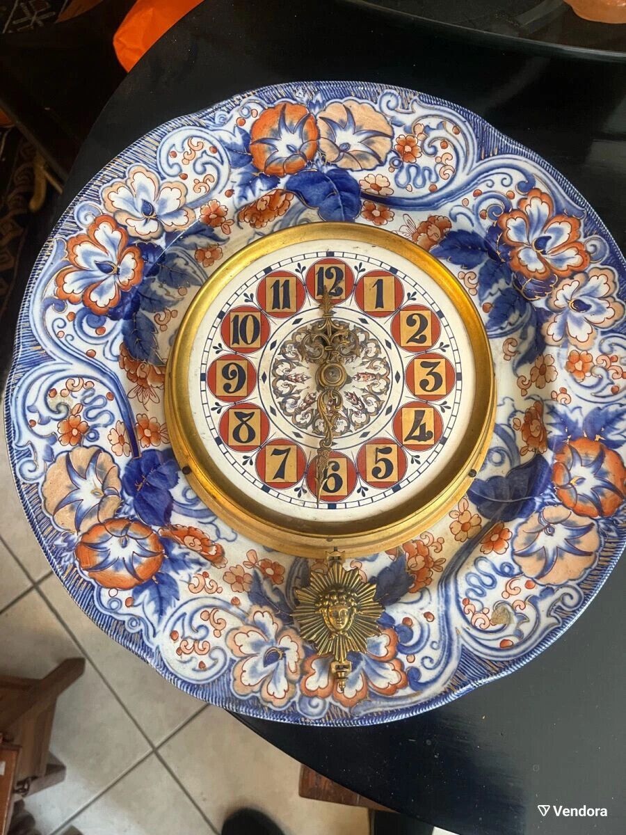 Antique Style Ceramic Wall Clock – Inspired By Eugène Farcot Early19th Century photo furniture