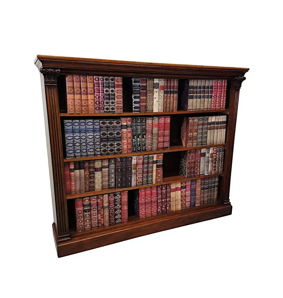 A Very Rare Early 19th Century William IV Large Open Bookcase photo furniture