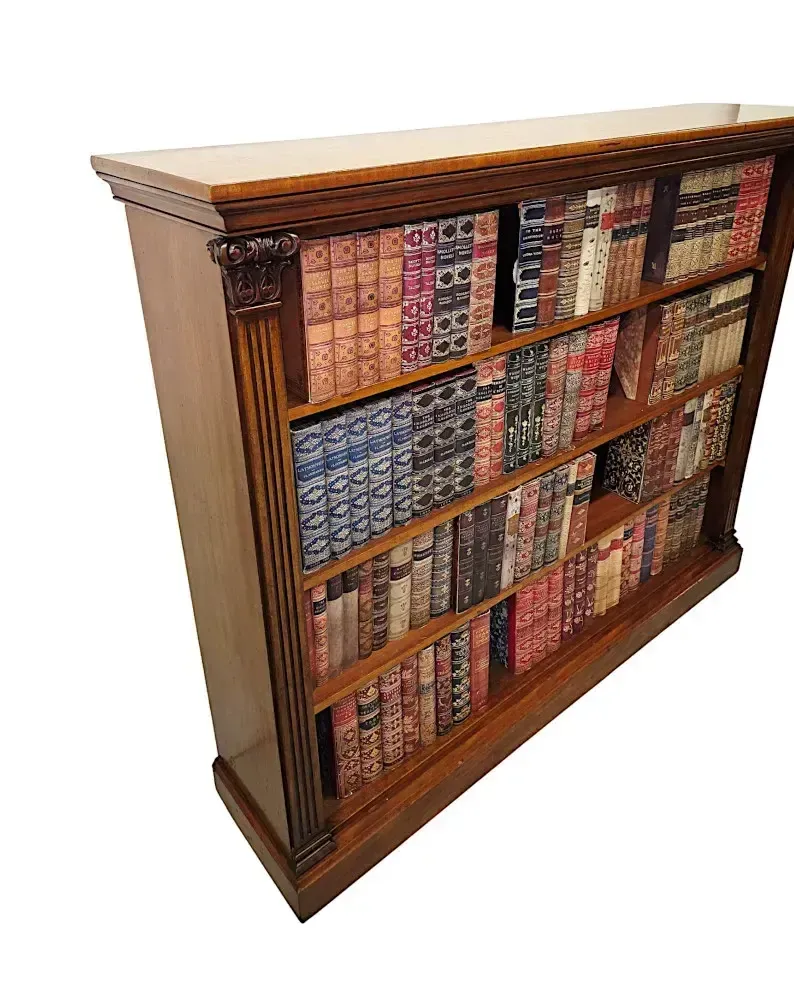 A Very Rare Early 19th Century William IV Large Open Bookcase photo vintage