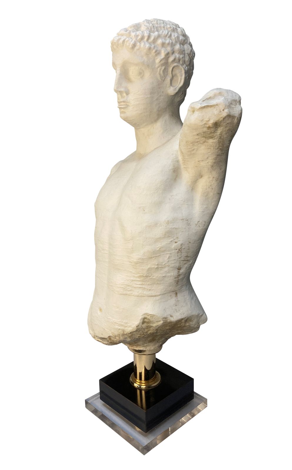 A Large Classical Head & Torso Of A Young Man In Porcelain photo Art