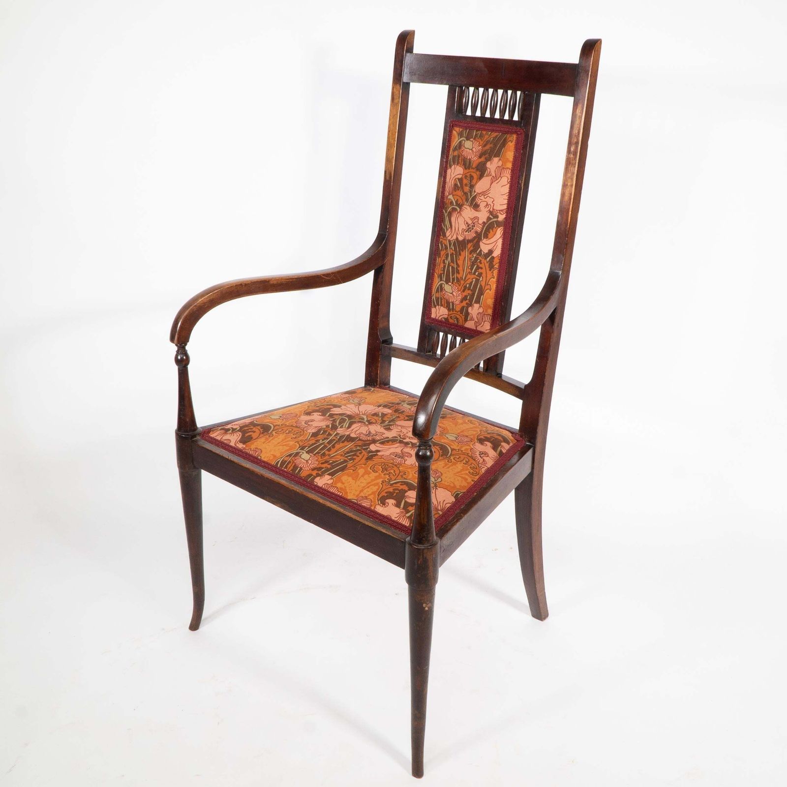 George Walton For John Rowntree's Cafe. An Arts And Crafts Walnut Armchair photo Furniture
