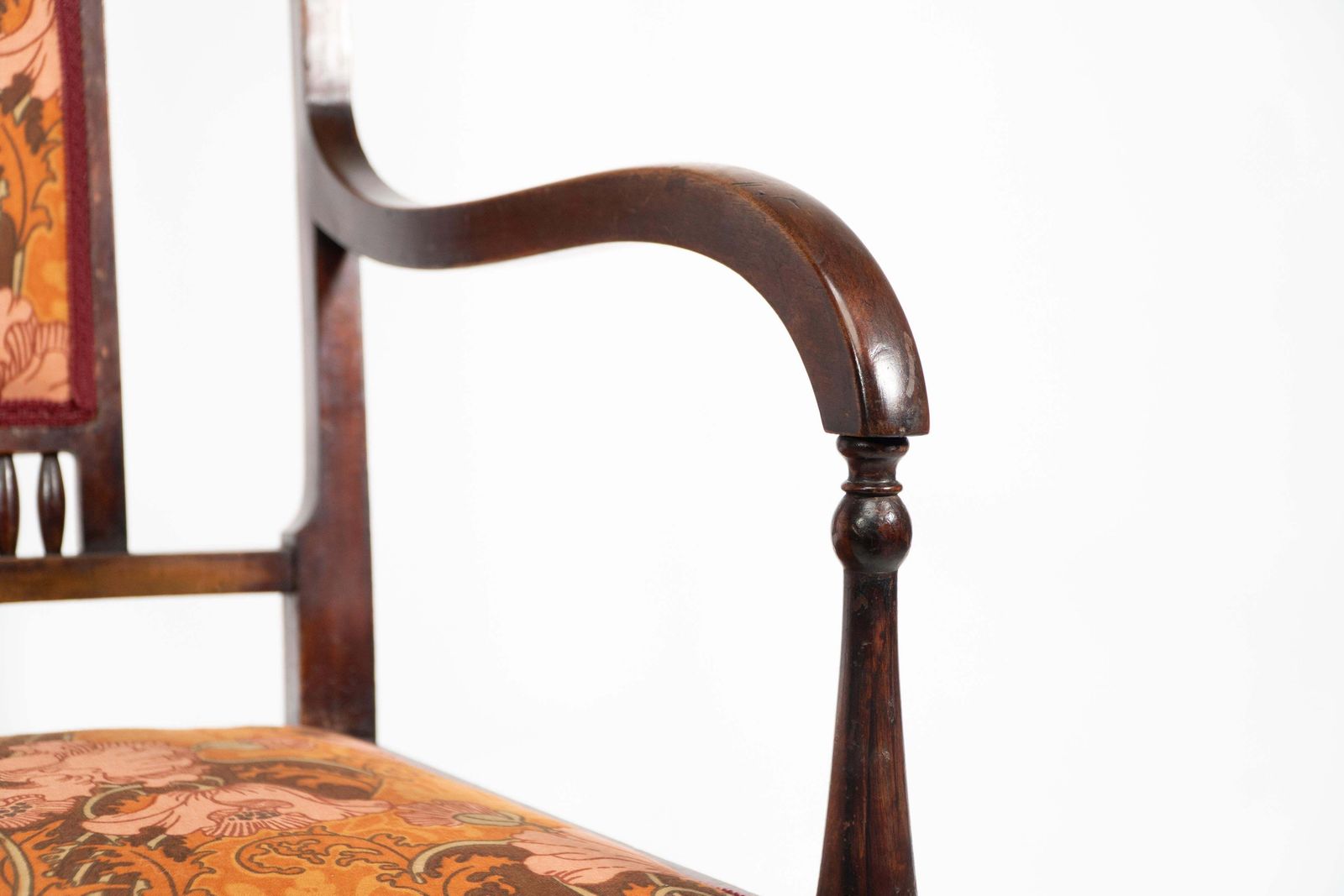 photo vinterior George Walton For John Rowntree's Cafe. An Arts And Crafts Walnut Armchair