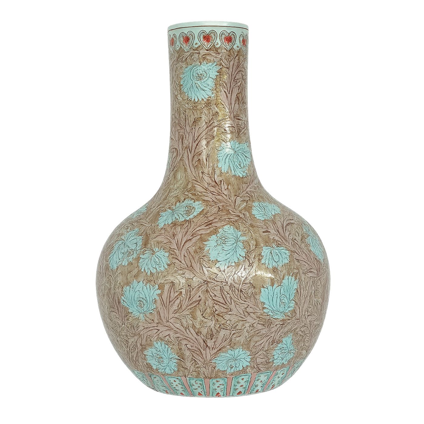Qing Dynasty Style Porcelain Vase – Qianlong Mark Republic Period Early 20th Century