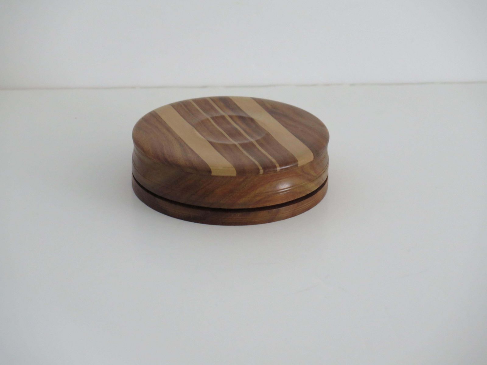 photo furniture Miniature Travelling Chess Set Game Inlaid Walnut Box Handmade, Circa 1930's