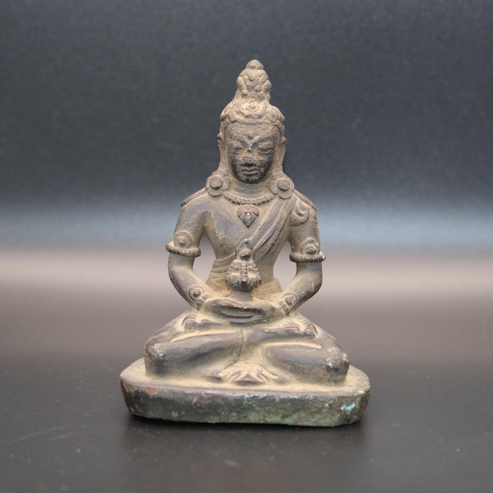 photo for sale Buddha Amitayus Sculpture – 18th Century Bronze Buddha Statue – Himalayan Art, Antique Tibetan