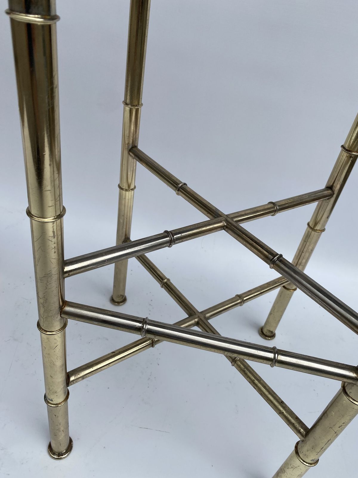 1970s Pair Pink Dedar Velvet Brass Faux Bamboo Bar Stools Hollywood Regency Breakfast Bar Kitchen photo 1850.0