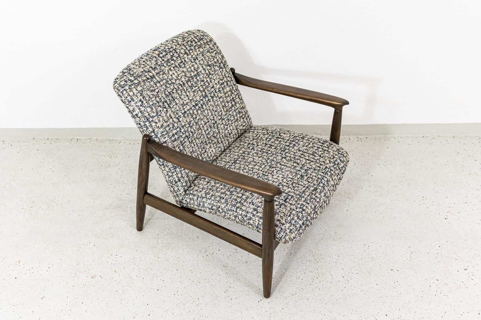 Mid Century Modern Armchair By Edmund Homa, Gfm, Poland, 1960's photo for sale