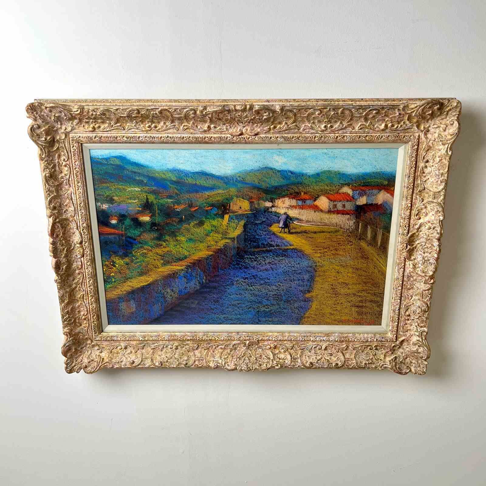 photo furniture 'Entrance To Ceret' A Pastel By John Mackie (Scottish Born 1953)