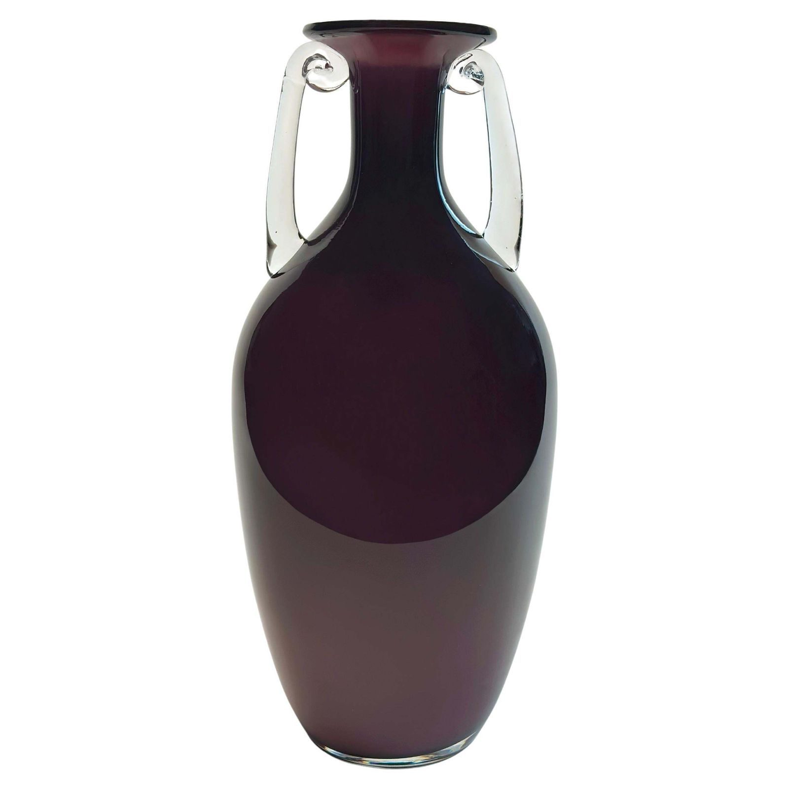 Purple Postmodern Cased Glass Amphora Vase By Jerzy Słuczan Orkusz, Poland, 1980s