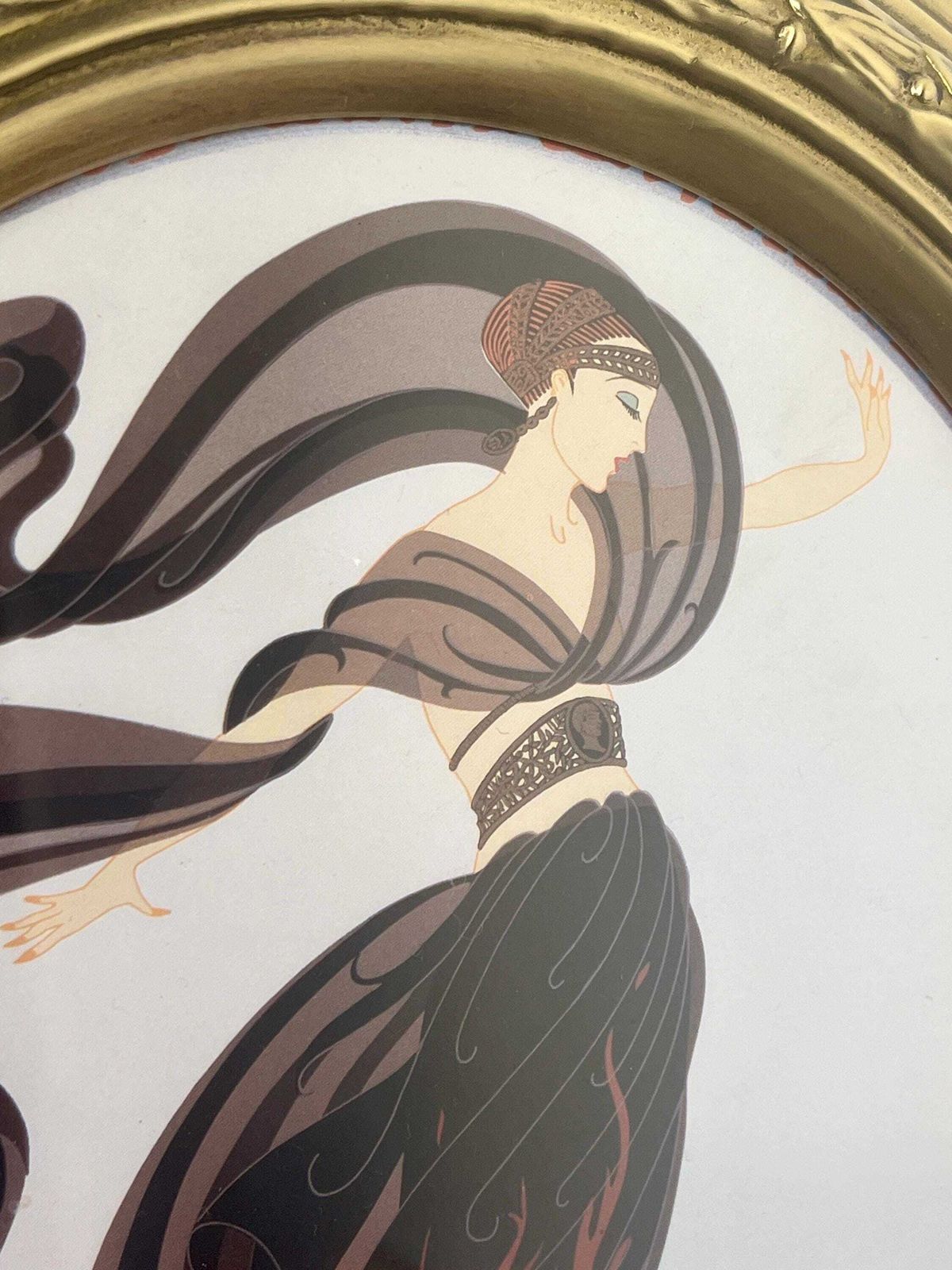 Vintage Art Deco Erté Flames Of Love Wall Print photo for sale