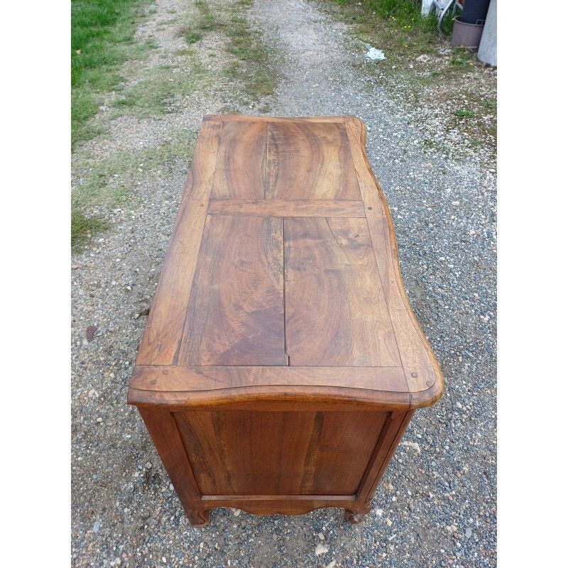 19th Century Walnut Chest Of Drawers With 3 Drawers photo Furniture